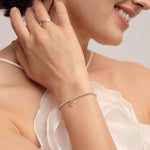 Laboratory Grown Diamond A Little 'Wonderful Daughter' Bracelet | Silver Plated