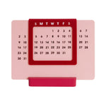 Acrylic 365 Day Desk Calendar | Pink & Red