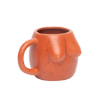 Body Shapes Boobs Round Mug | Terracotta