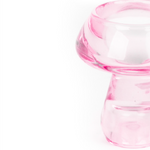 Glass Mushroom Candle Holders | Light Pink | Set of 2