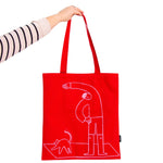 'Life Is Simple' Tote Bag | Red