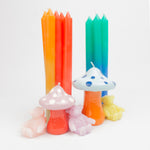 Mushroom Candle | Blue & White | Large