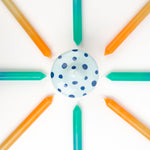 Mushroom Candle | Blue & White | Large