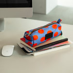 Polka Dot Pencil Case | Blue & Red