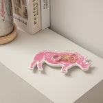 Rhino Jewellery Tray | Pink & White