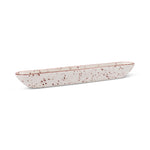 The Dean Olive Boat | White & Red Splatter | 30.5cm