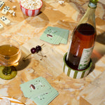 The Izzy Wine Coaster | Green Stripe