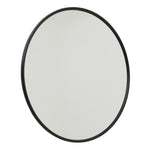 Round Metal Wall Mirror | Black | 120cm