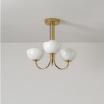 3 Dome Ceiling Light | Brass