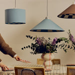 Checkered Cone Shade | Damson Blue | 60cm