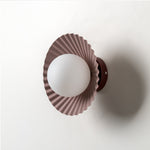 Flush Pleat Wall Light | Emma Gurner Collection | Burgundy