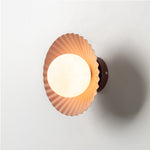 Flush Pleat Wall Light | Emma Gurner Collection | Burgundy