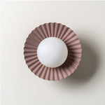 Flush Pleat Wall Light | Emma Gurner Collection | Burgundy