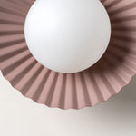 Flush Pleat Wall Light | Emma Gurner Collection | Burgundy