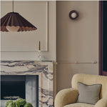 Flush Pleat Wall Light | Emma Gurner Collection | Burgundy