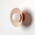 Flush Pleat Wall Light | Emma Gurner Collection | Burnt Orange