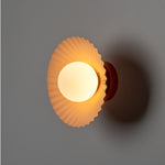 Flush Pleat Wall Light | Emma Gurner Collection | Burnt Orange