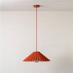 Large Pleat Pendant Ceiling Light | Emma Gurner Collection | Burnt Orange