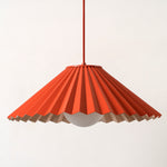 Large Pleat Pendant Ceiling Light | Emma Gurner Collection | Burnt Orange