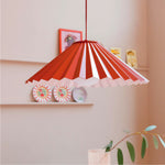 Large Pleat Pendant Ceiling Light | Emma Gurner Collection | Burnt Orange