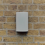 Ribbed Ceramic Pillar Wall Light | White