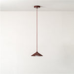 Small Pleat Pendant Ceiling Light | Emma Gurner Collection | Burgundy