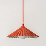 Small Pleat Pendant Ceiling Light | Emma Gurner Collection | Burnt Orange