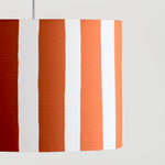 Striped Drum Shade | Peel Orange & White