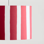 Striped Drum Shade | Jam Red & White | 35cm