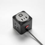 Fabric Cable Extension Lead | Black