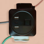 Fabric Cable Extension Lead | Black