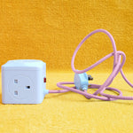 Fabric Cable Extension Lead | Pink
