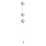 3 Shade Bar Opal Ball Wall Light | Charcoal Grey