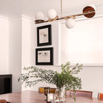 4 Shade Opal Disk Ceiling Light | Brass