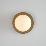 Opal Disk Wall Light | Brass