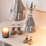 Candy Cane Reindeer Gonk | Greige | 43cm