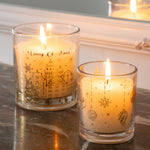 'Merry Christmas' Glass Jar Candle | Silver | 12cm