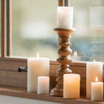 Rustic Pillar Candle | White | 15cm
