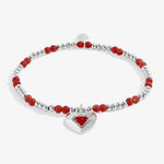 Birthstone A Little 'January' Garnet Bracelet | Silver Plated