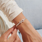 Infinity Bangle Bracelet Bar | Silver Plated