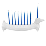 Dachshund Menorah | White | 38cm