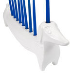 Dachshund Menorah | White | 38cm
