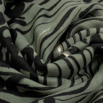 Abstract Animal Print Foil Scarf | Khaki