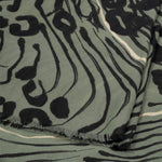 Abstract Animal Print Foil Scarf | Khaki