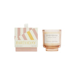 'Birthday' Sentiment Candle | Peach Rose & Sweet Mandarin