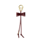 Bow Bag Charm Keyring | Bestie | Deep Rose & Black Cherry