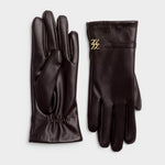 Boxed Woven Vegan Leather Gloves | Chocolate