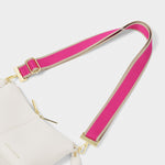 Detatchable Canvas Bag Strap | Magenta Stripe