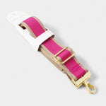 Detatchable Canvas Bag Strap | Magenta Stripe