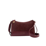 Charlbury Suedette Crossbody Bag | Cherry